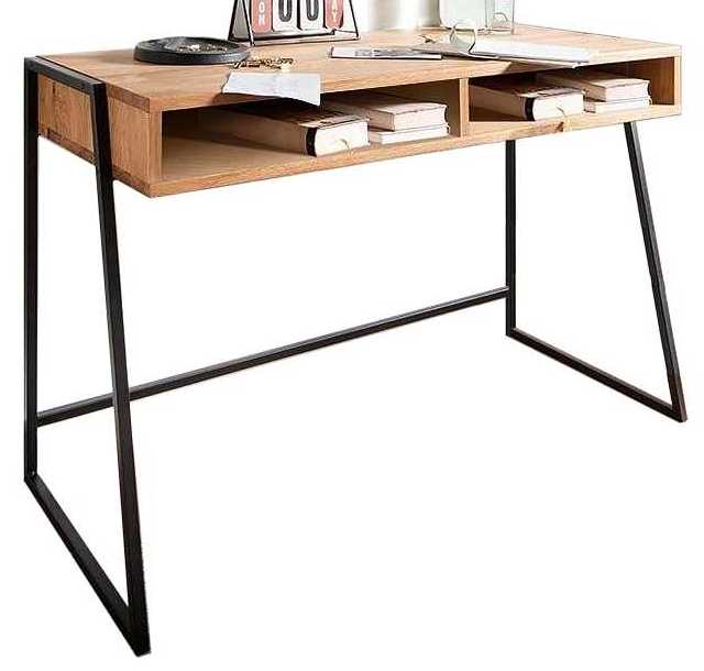 kleiner Schreibtisch Holz-Metall mit Schubladen
